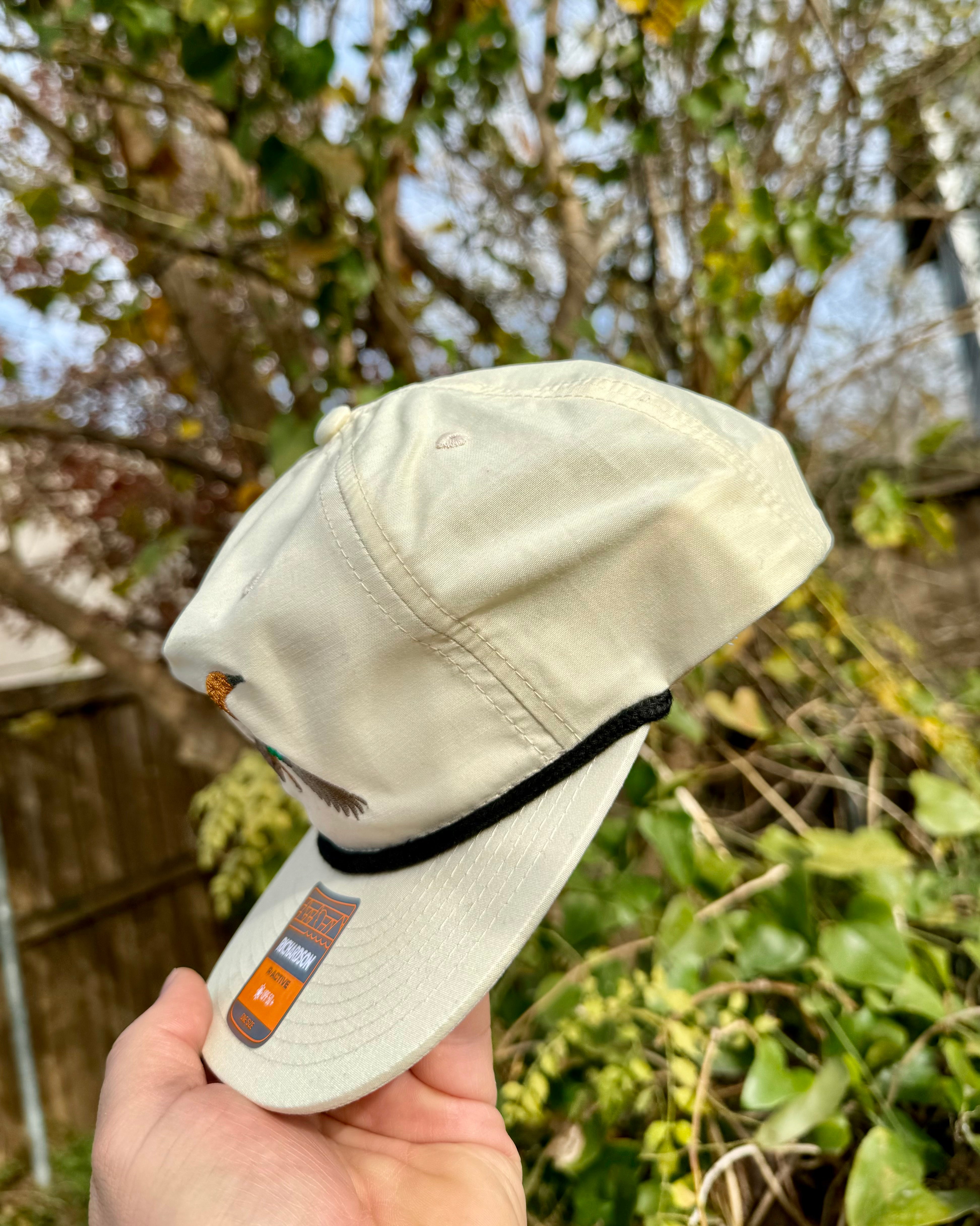 Texas Teal Rope Hat - Cream
