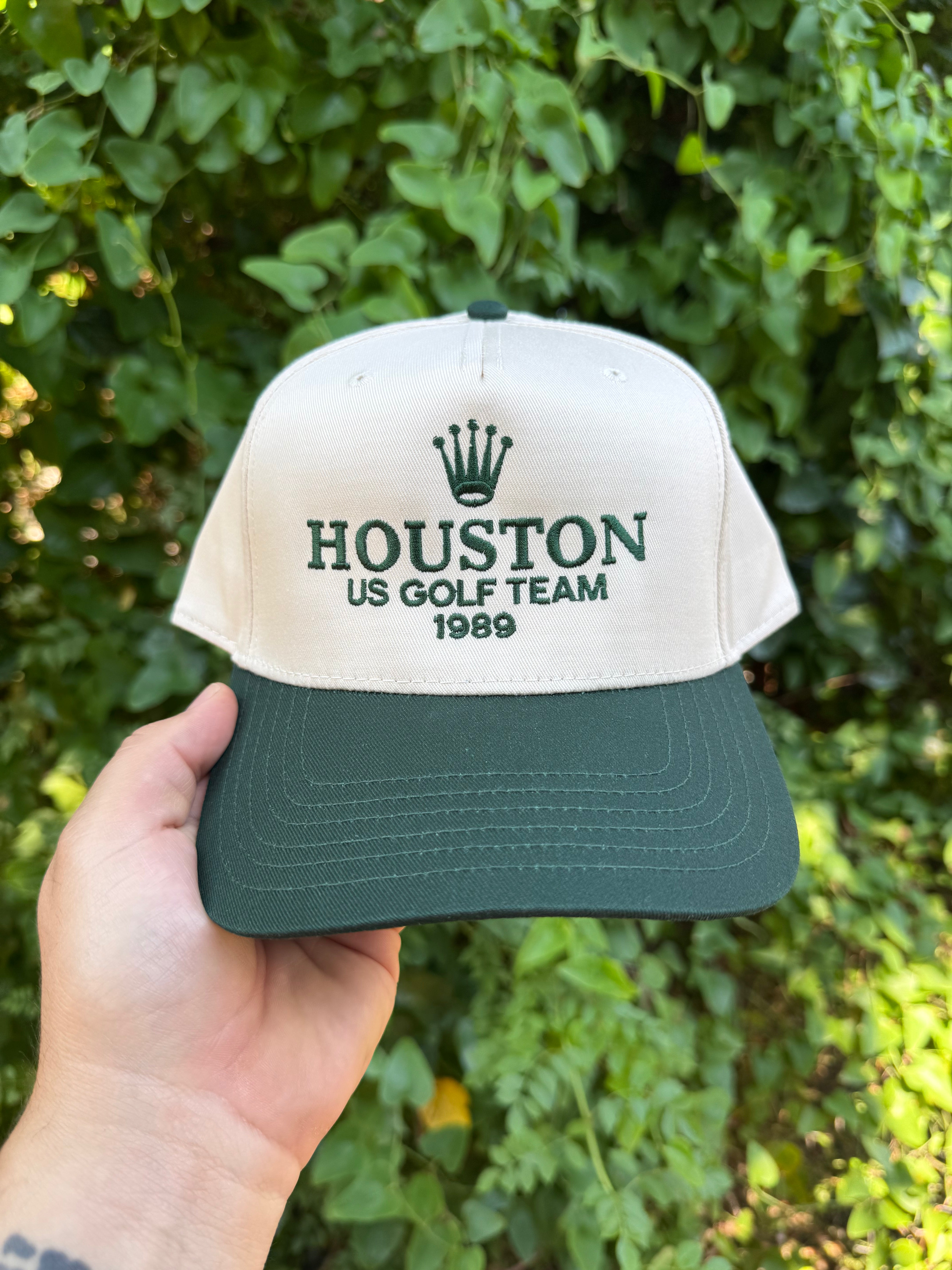 Houston Retro US Golf Hat - Vintage Green