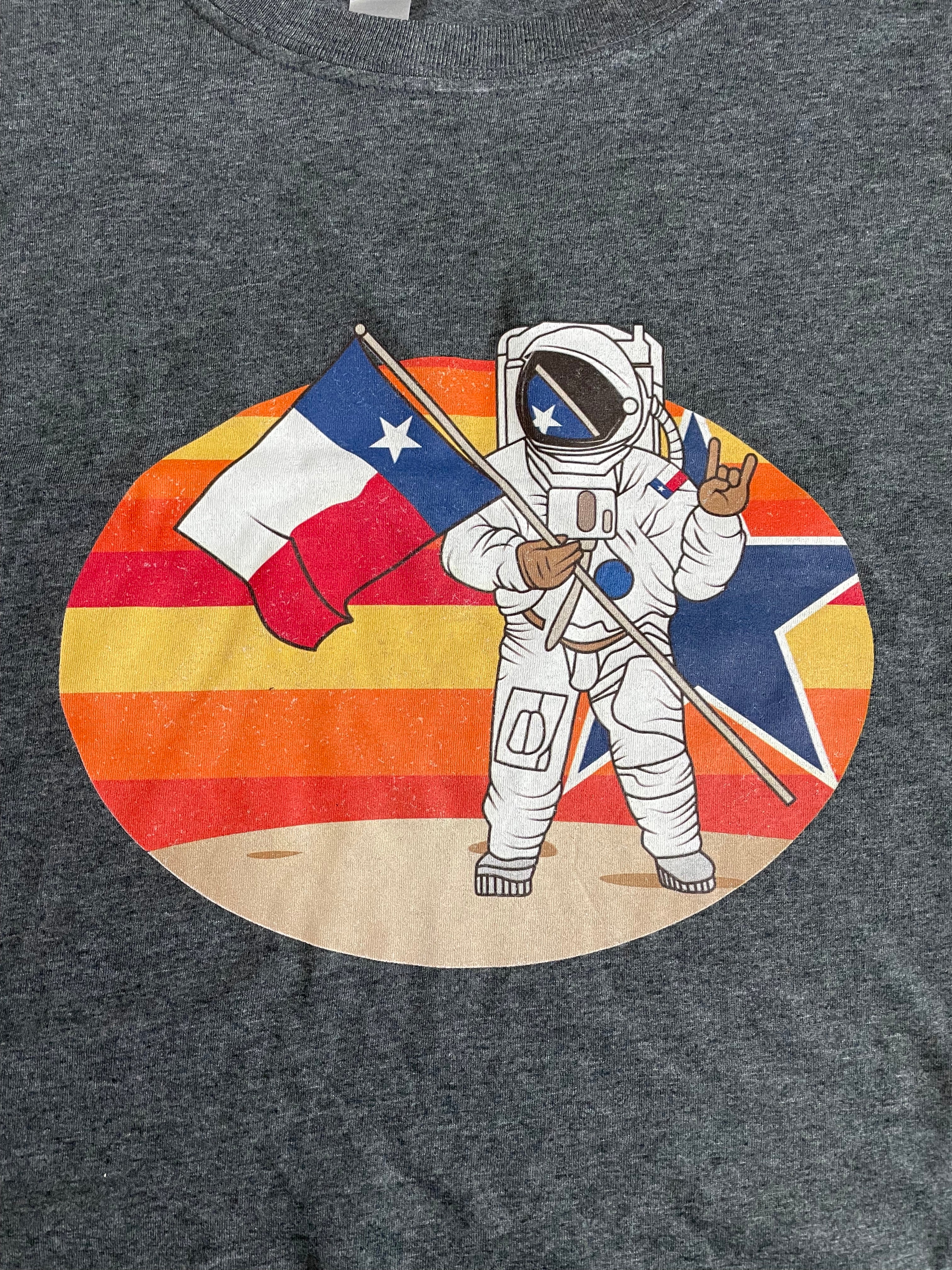 H-Town Grey Astronaut T-Shirt XXL